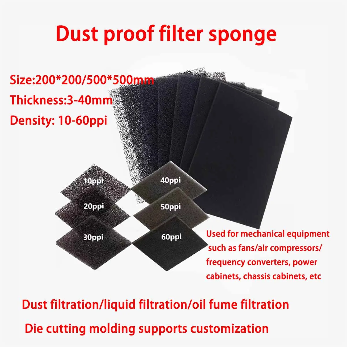 Polyurethane Foam Sheet - Aperture Dustproof Filter Sponge Polyurethane Filter
