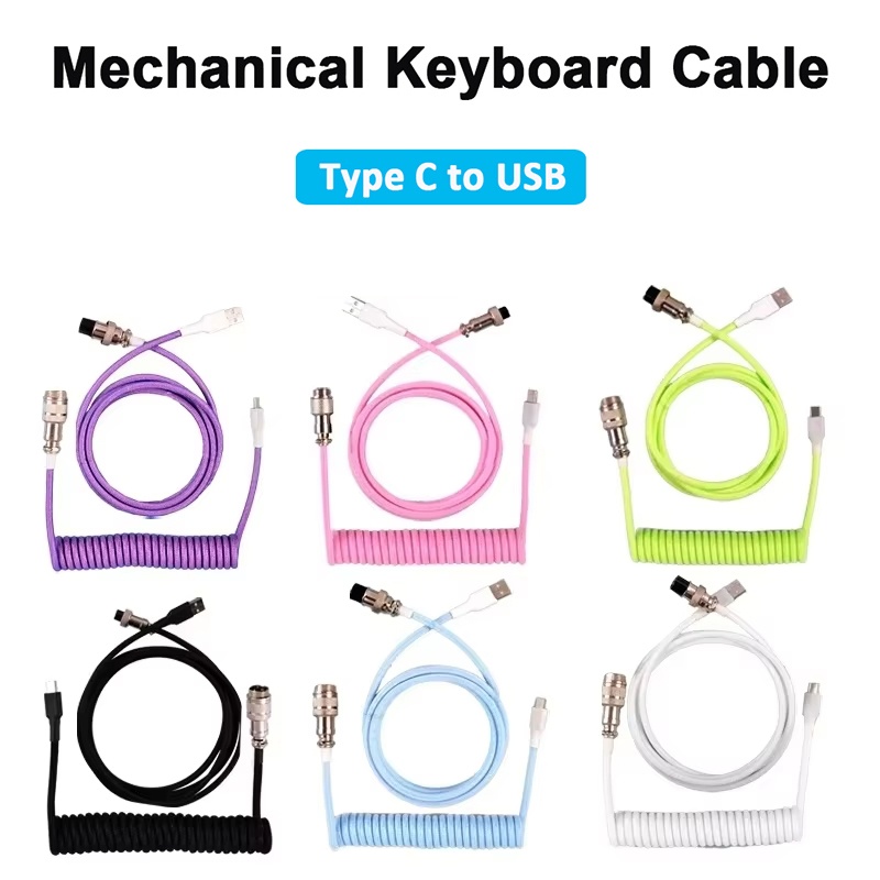 Mechanical Keyboard Coiled Cab - đánh giá và giá Gaming Keyboard Type C