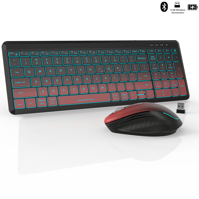 RGB Backlit Silent Wireless Ke - đánh giá và giá Gaming Keyboard Bundle