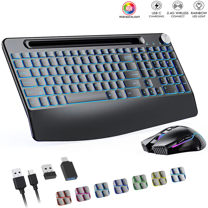 2.4G&Type-C Wireless Keyboard  - đánh giá và giá Gaming Keyboard Mouse Combo