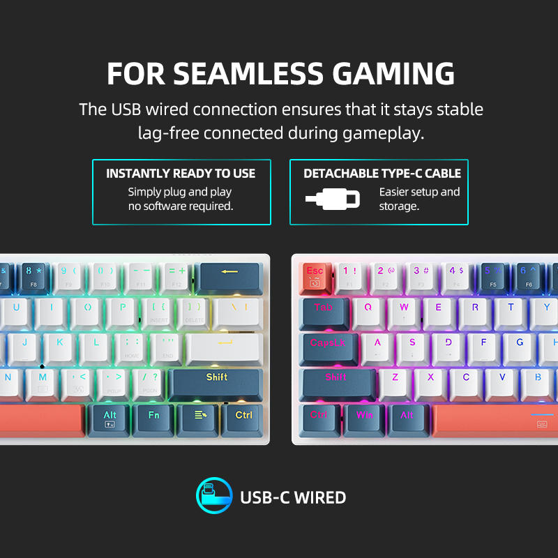 K500-B61 Machenike Mini Mechan - đánh giá và giá Gaming Keyboard E Yooso
