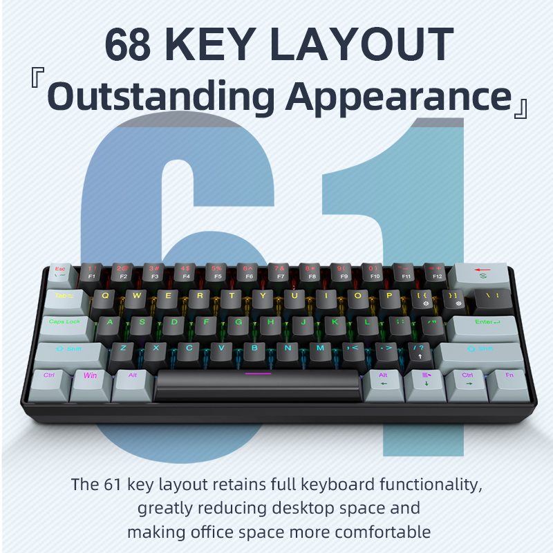 APAYADO K61 Mini Mechanical Ke - đánh giá và giá Gaming Keyboard Mini Mechanical